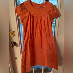 Coral 100% silk dress